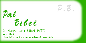 pal bibel business card